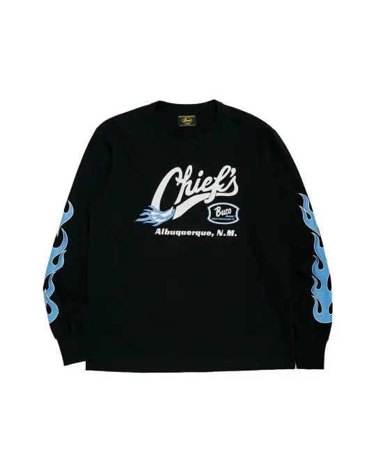 The Real McCoy's BC26005 BUCO L/S Tee / Chiefs Black/Blue