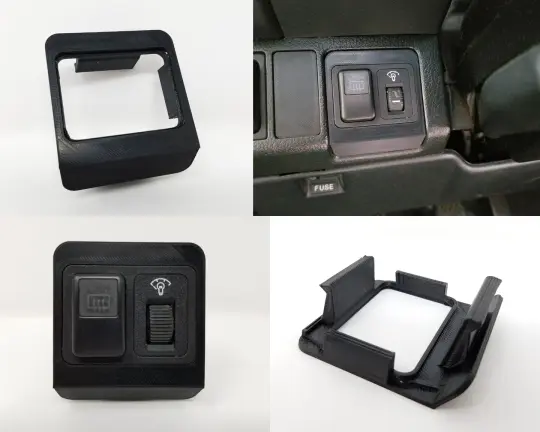 90-91 Honda Civic Defroster / Dimmer Switch Relocator Plate (EF Sedan Hatch Wagon)