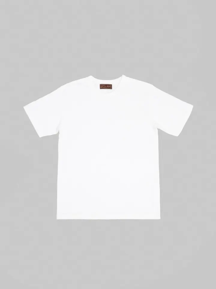 Wonder Looper Ultimate Pima Tsuriami Crewneck T-Shirt White