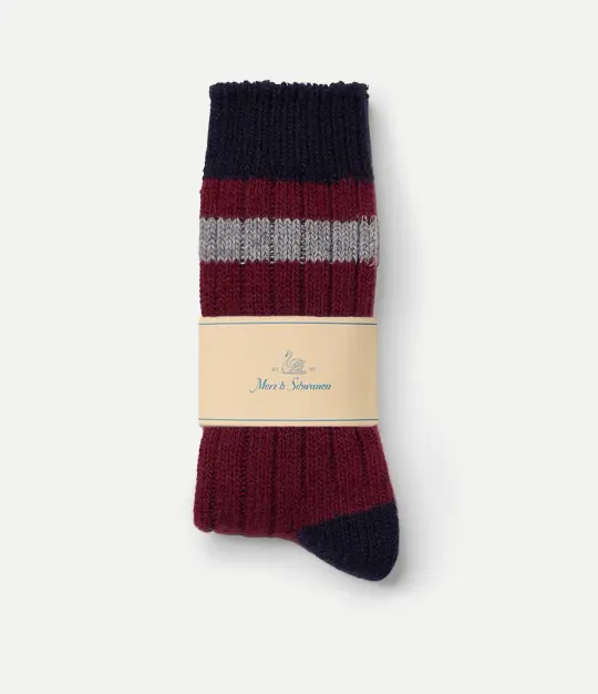 Striped Merino Wool Socks