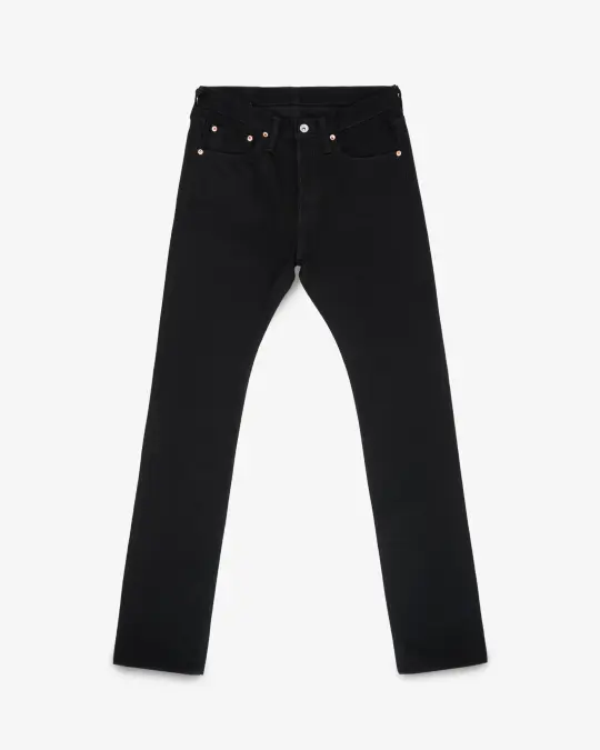 14oz Selvedge Denim Slim Cut Jeans - Black/Black