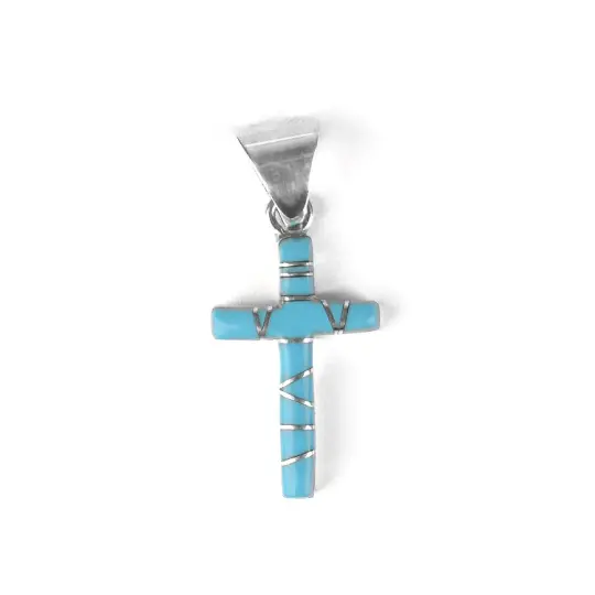 Small Turquoise Cross Pendant