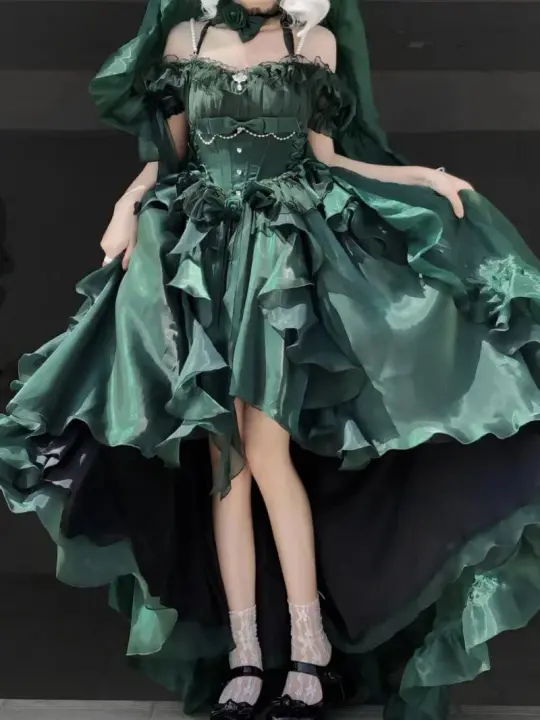 Silky Pleated Puffy Prom Gown Bud  Green Women's Corset Maxi Birthday Dress Evening Dress RS2958