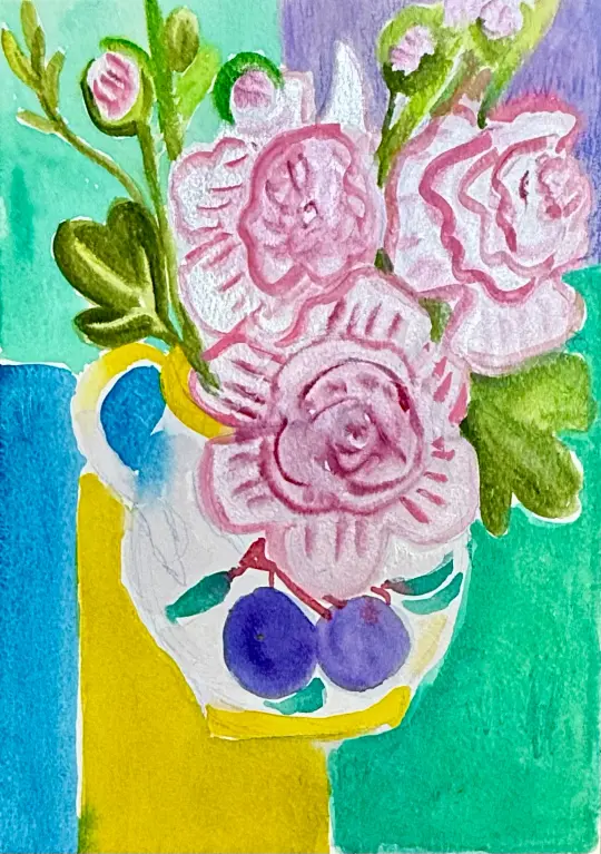 Small Contemporary Floral Painting