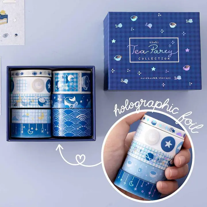 Tsuki ‘Cup of Galaxy’ Holographic Washi Tape Set ☾