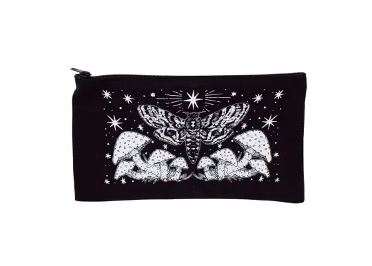 Moth and Mushrooms Pencil Pouch