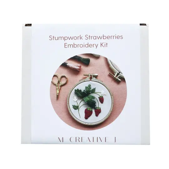 Stumpwork Strawberries Embroidery Kit