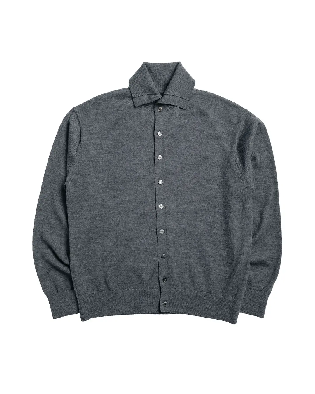 Ernie Palo Polo Knit Cardigan Grey