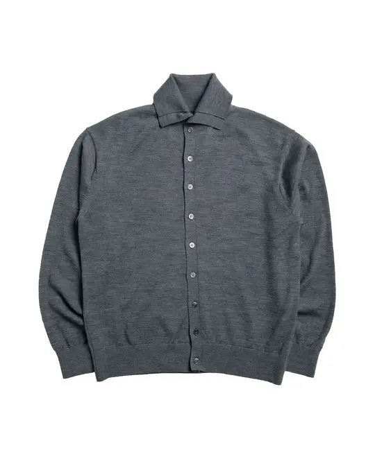 Ernie Palo Polo Knit Cardigan Grey