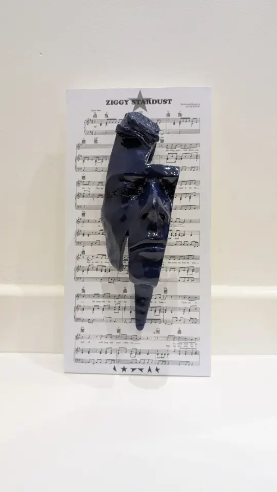 Blue Resin 'Flash' - David Bowie Sculpture