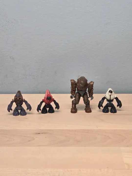 Halo Mega Construx Covenant Figure Lot of 4 Grunt Brute Elite Action Figures