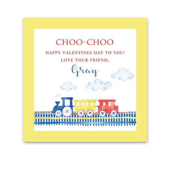 Choo Choo Valentine's Day Gift Tag