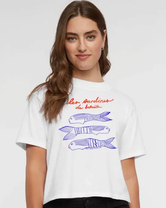 LES SARDINES CROP TEE