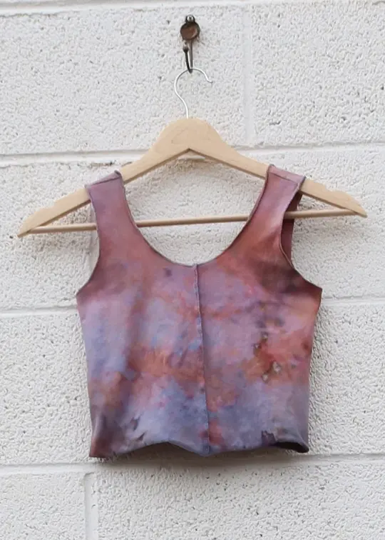 OOAK - Utility Warrior Bralette / XXS / Stretch Cotton/ Ice Dye (354)