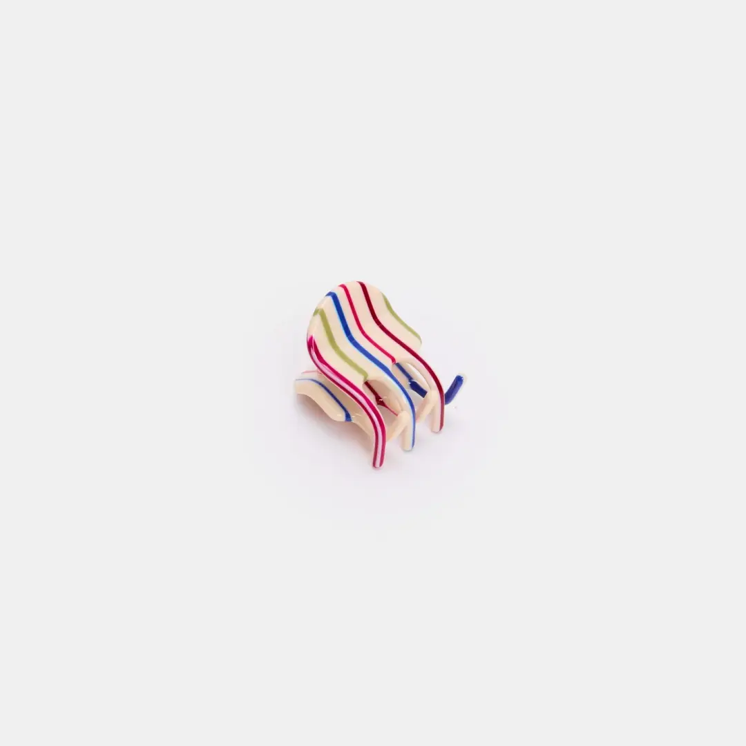 Mini Claw in Vanilla Stripe