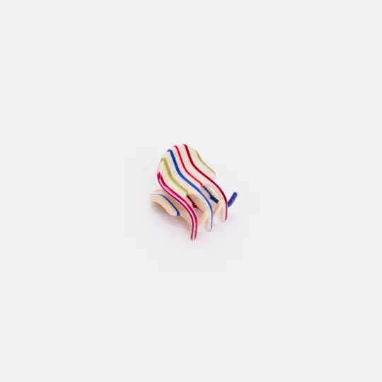 Mini Claw in Vanilla Stripe
