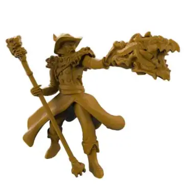 render of 32mm scale modular rpg spellcaster miniature
