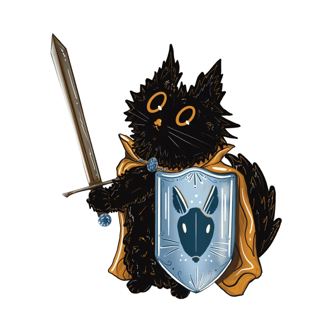 Paladin Cat Vinyl Sticker