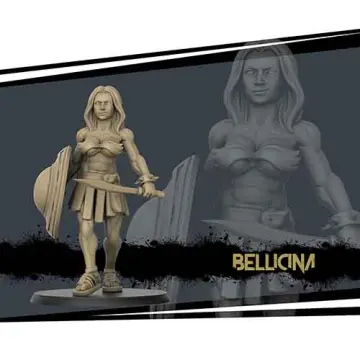bellicina gladiator miniature in 28mm scale for tabletop RPGs.