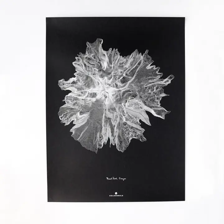 Mount Hood Topo Print