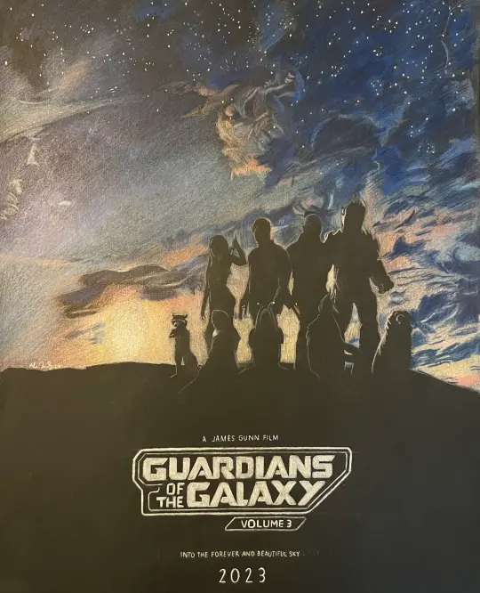 “Into the forever and beautiful sky.” GUARDIANS OF THE GALAXY VOL. 3 Art Print