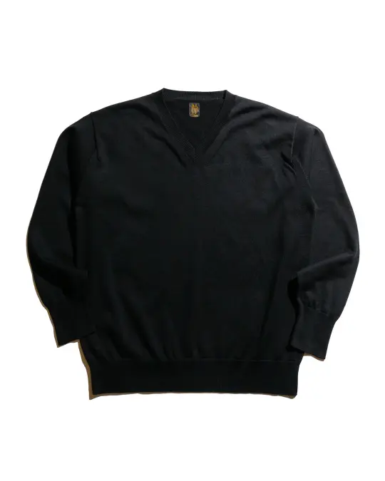 Batoner The Sea Island Cotton V Neck Black