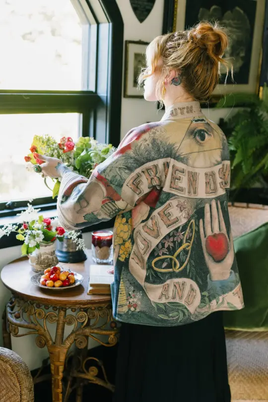 Friendship Love and Truth Cottage Cardigan