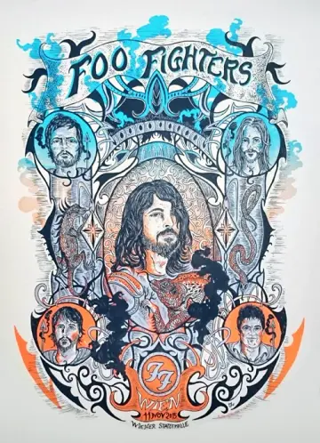 FOO FIGHTERS (Vienne /2015) screenprinted poster (A.P. edition)