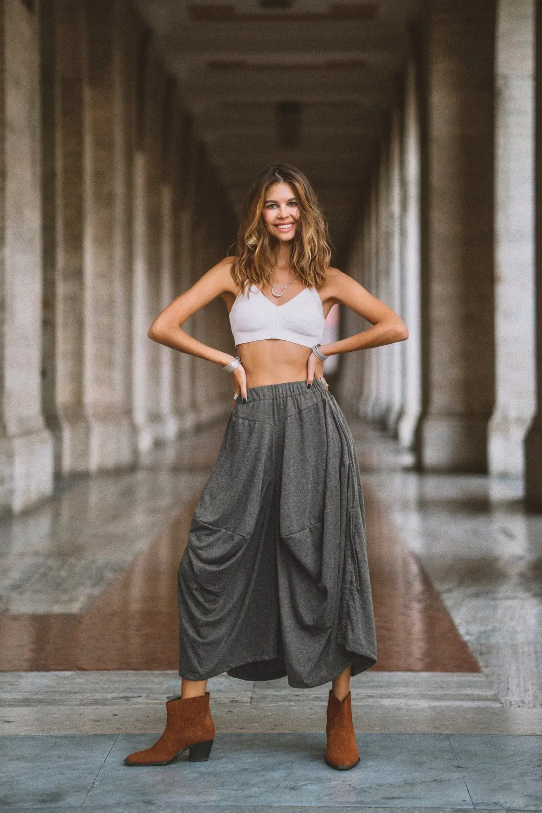 Cotton Pants Amisha Charcoal