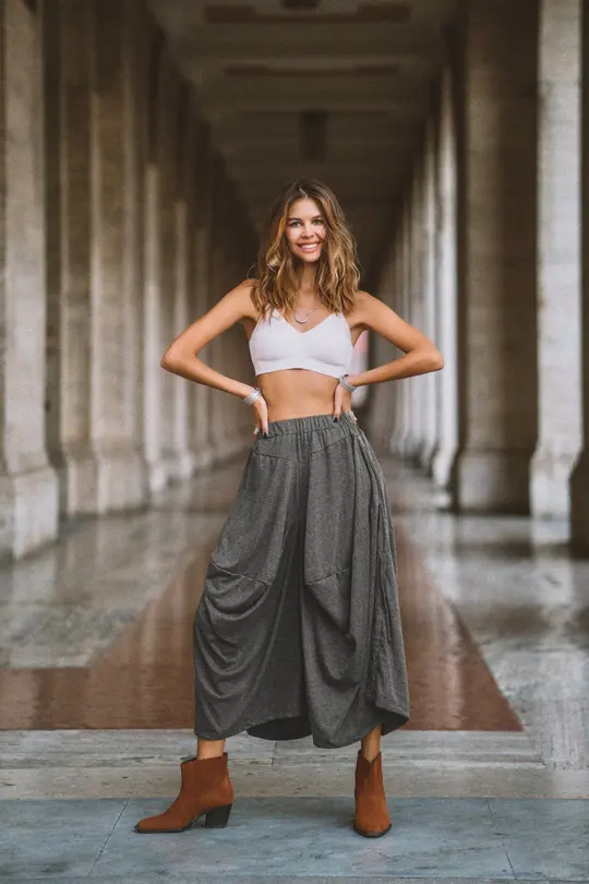 Cotton Pants Amisha Charcoal