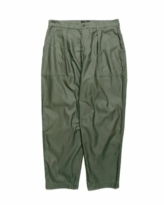 Beams Plus 1Pleat Baker 80/3 Back Satin Sage