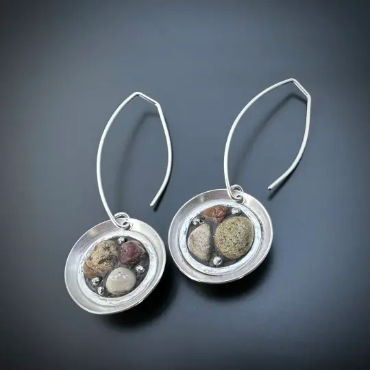 Pebble Saucer Earrings