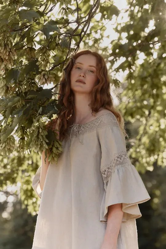 Robe "Giedre" en lin naturel
