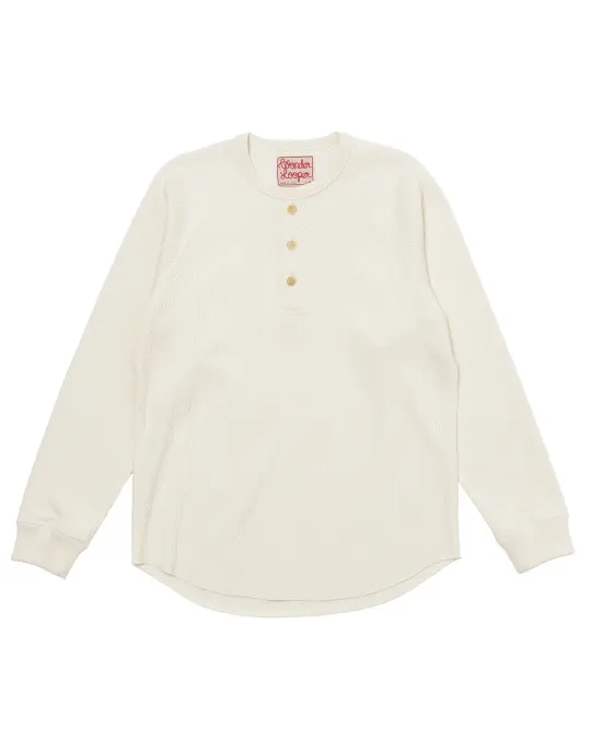 Henley - Cashmere Blend Honeycomb - Ecru