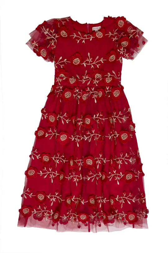 Mini Athena Dress in Red