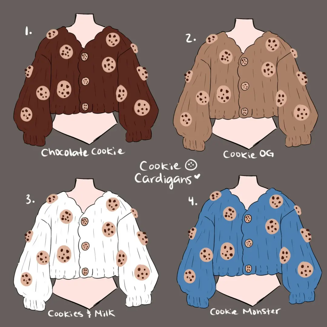 (Interest Check) Chunky 3D Cookie Cropped Cardigan (In Development)