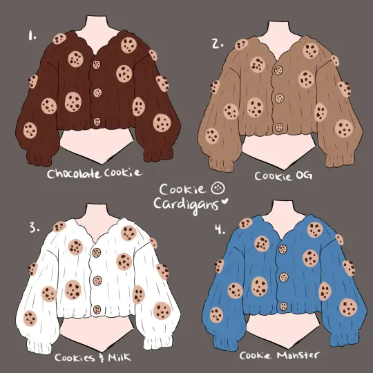 (Interest Check) Chunky 3D Cookie Cropped Cardigan (In Development)