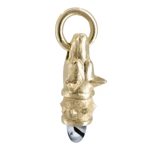 Ajax - Faithful Hound Pendant with Tourmalated Quartz