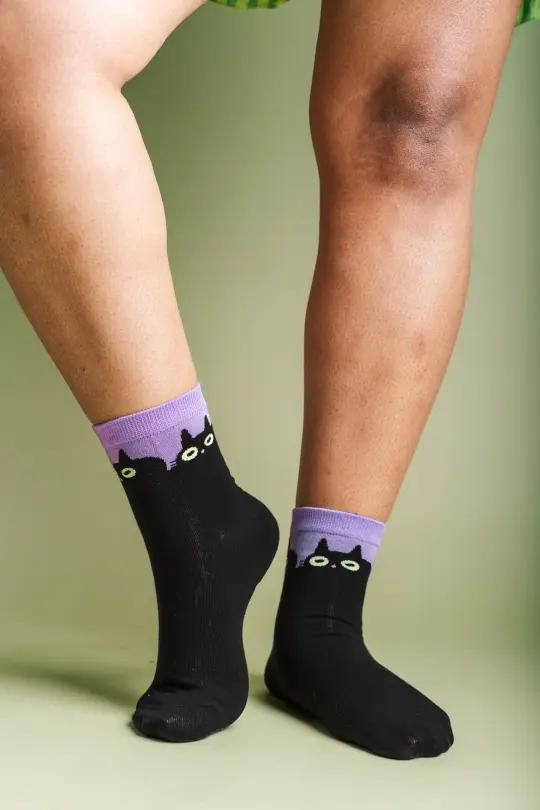 BLACK CAT SOCK