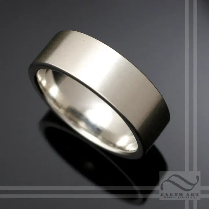8mm Modern Satin Finish Band - Sterling Silver