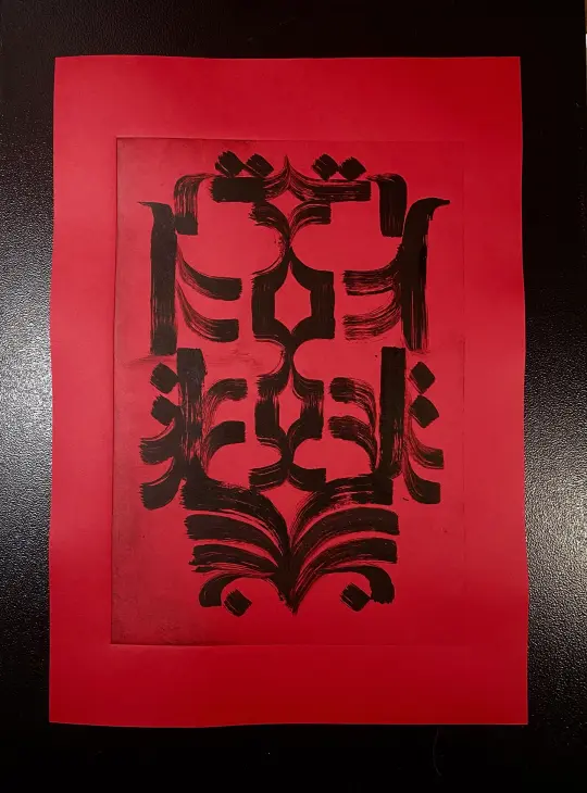Monotype On Red 1