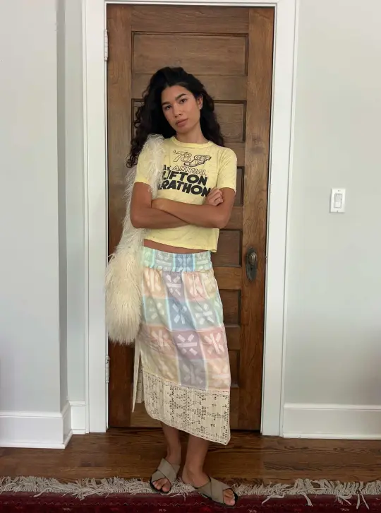 sample sale | crochet ramona skirt meringue | XL -2X