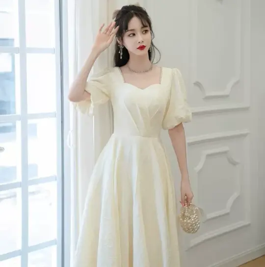 Gentle White Prom Gown , Silky Minimalist Corset Maxi Evening Dress RS1587