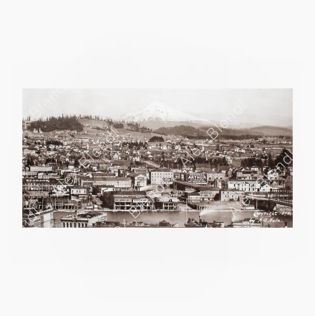 Historical Photo: Portland's East Side with Mount Hood 1898