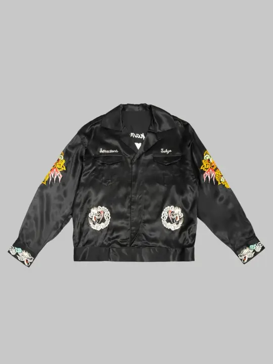 Attractions Wearmasters Lot.873 Souvenir Rayon Jacket Black