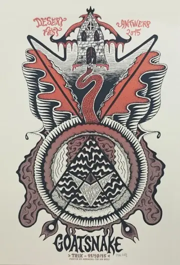 GOATSNAKE (Desert Fest Antwerp 2015) screenprinted poster