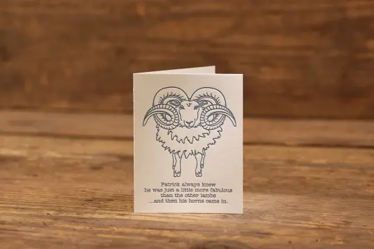 Fabulous Letterpress Card (A2: 5.5 x 4.25")