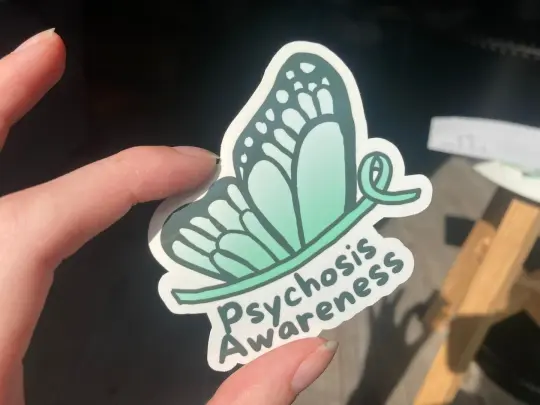 Psychosis awareness butterfly sticker
