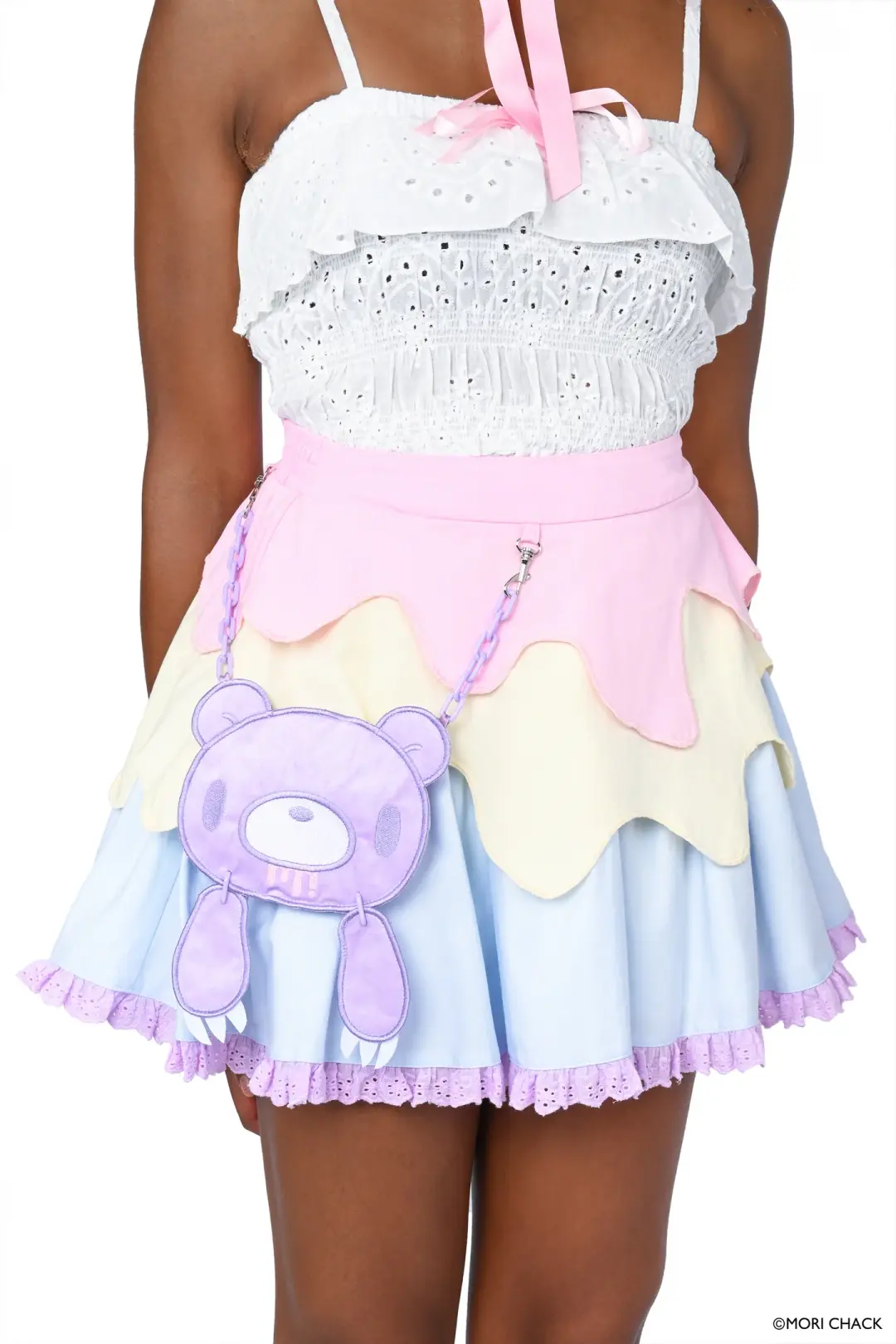 Gloomy Bear x My Violet  - Pastel Drip Skirt