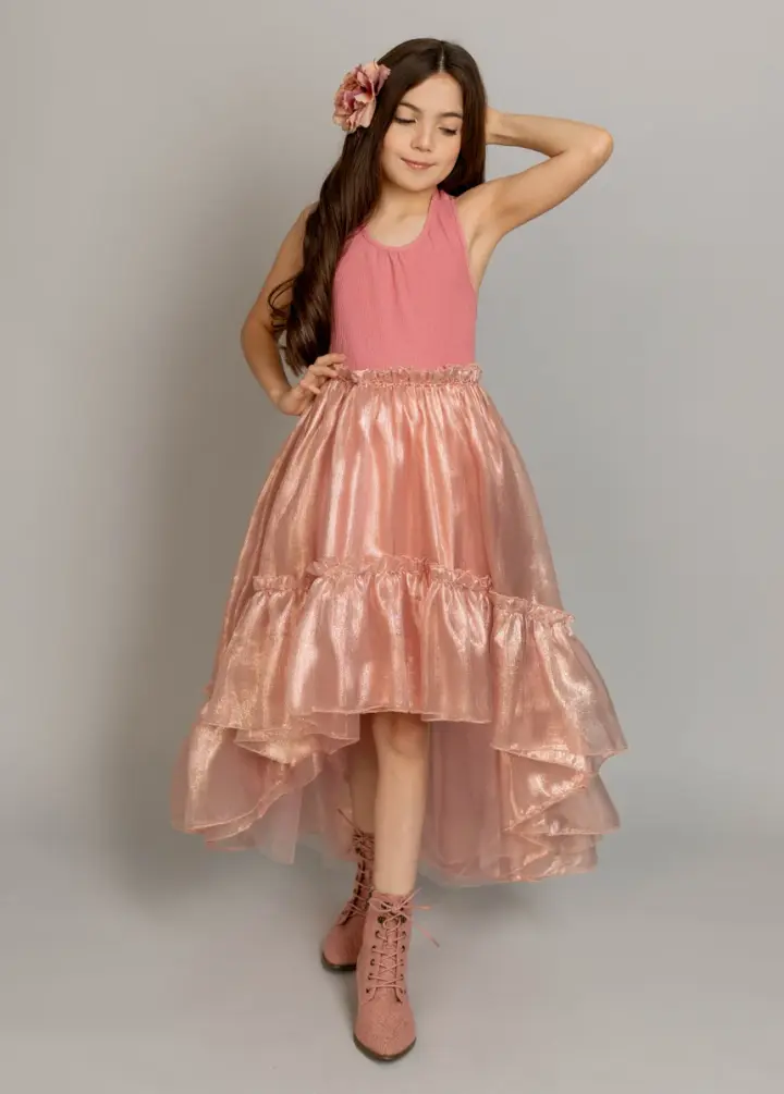 Arlette Dress in Bright Pink
